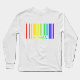 Human Pride Barcode Long Sleeve T-Shirt